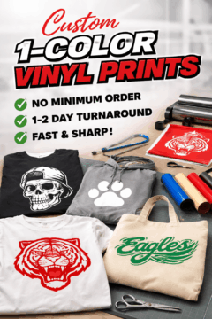 Custom 1-Color Vinyl Prints